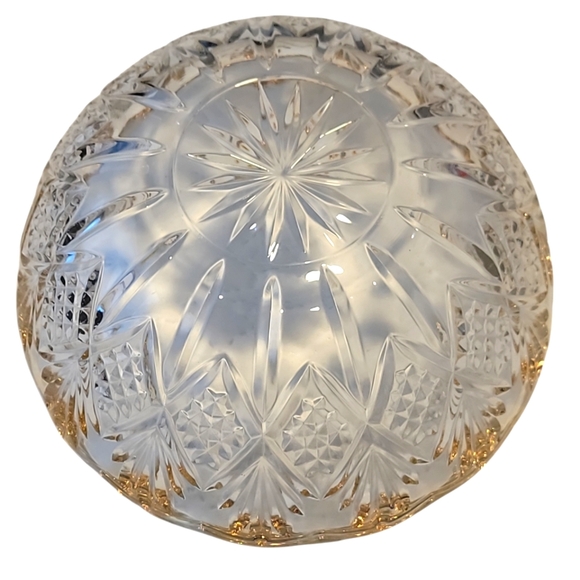 Dublin Crystal Bowl Gold Trim Serving or Decorative - Picture 5 of 5